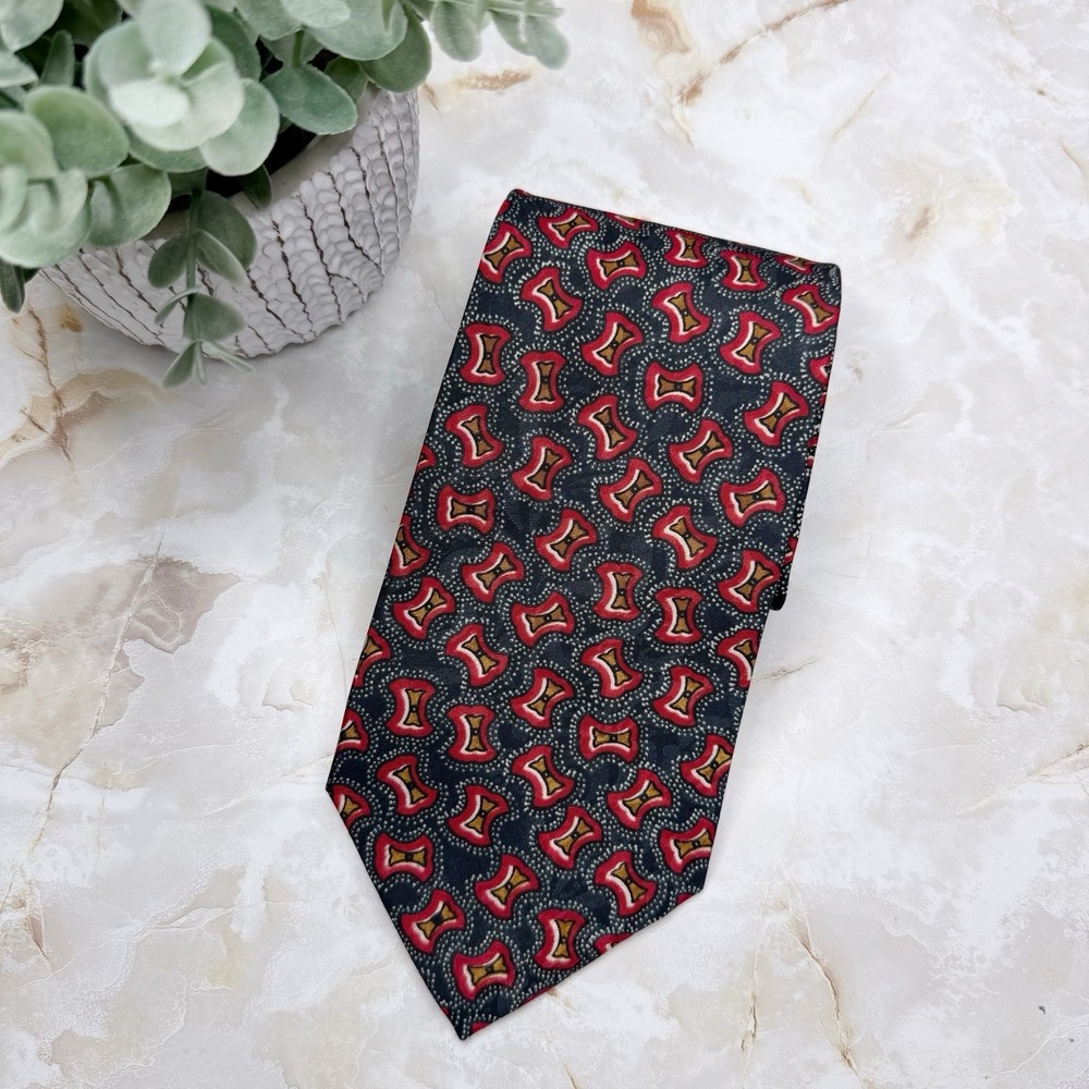 Christian Dior Men’s Silk Necktie Printed Tie 4" - 55 1/2" Businesswear Preppy